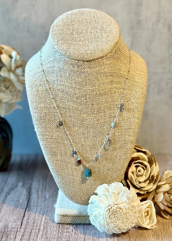 women’s gold-plated pendants -Labradorite Charm Necklace