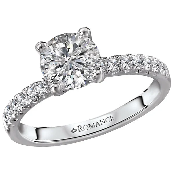 simple engagement rings -Diamond Semi-mount Engagement Ring