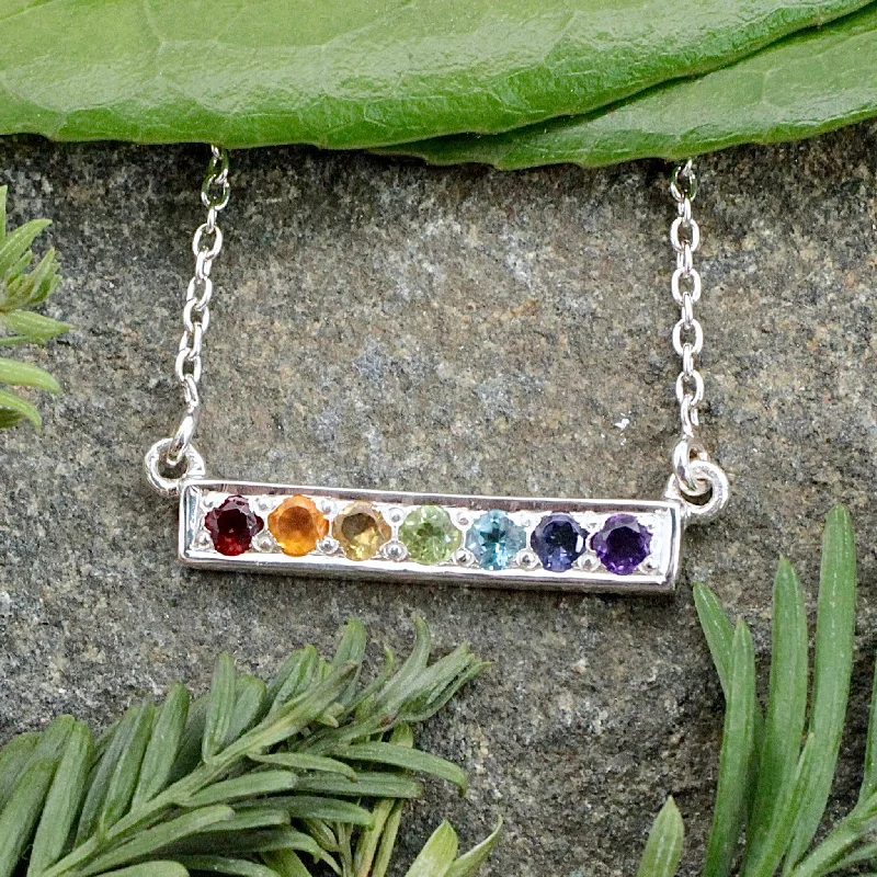 personalized necklaces for her -Chakra Bar Necklace