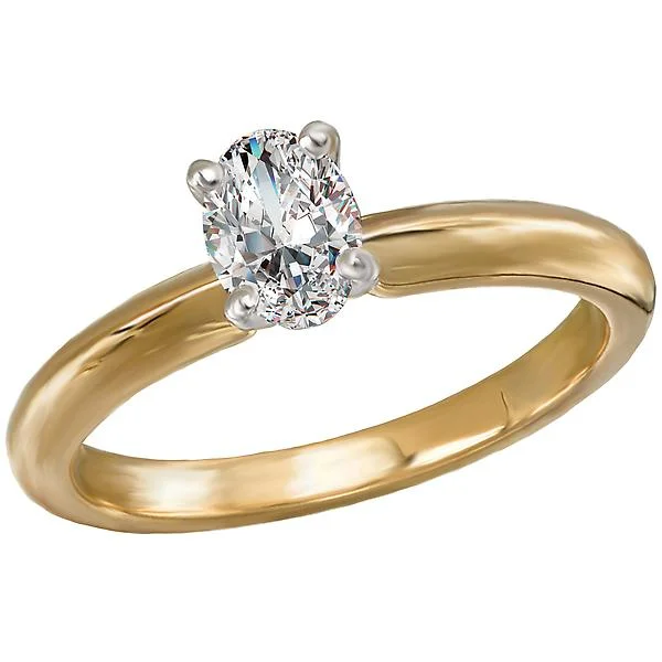 engagement rings with emerald-cut diamonds -Solitaire Semi-Mount Diamond Engagement Ring