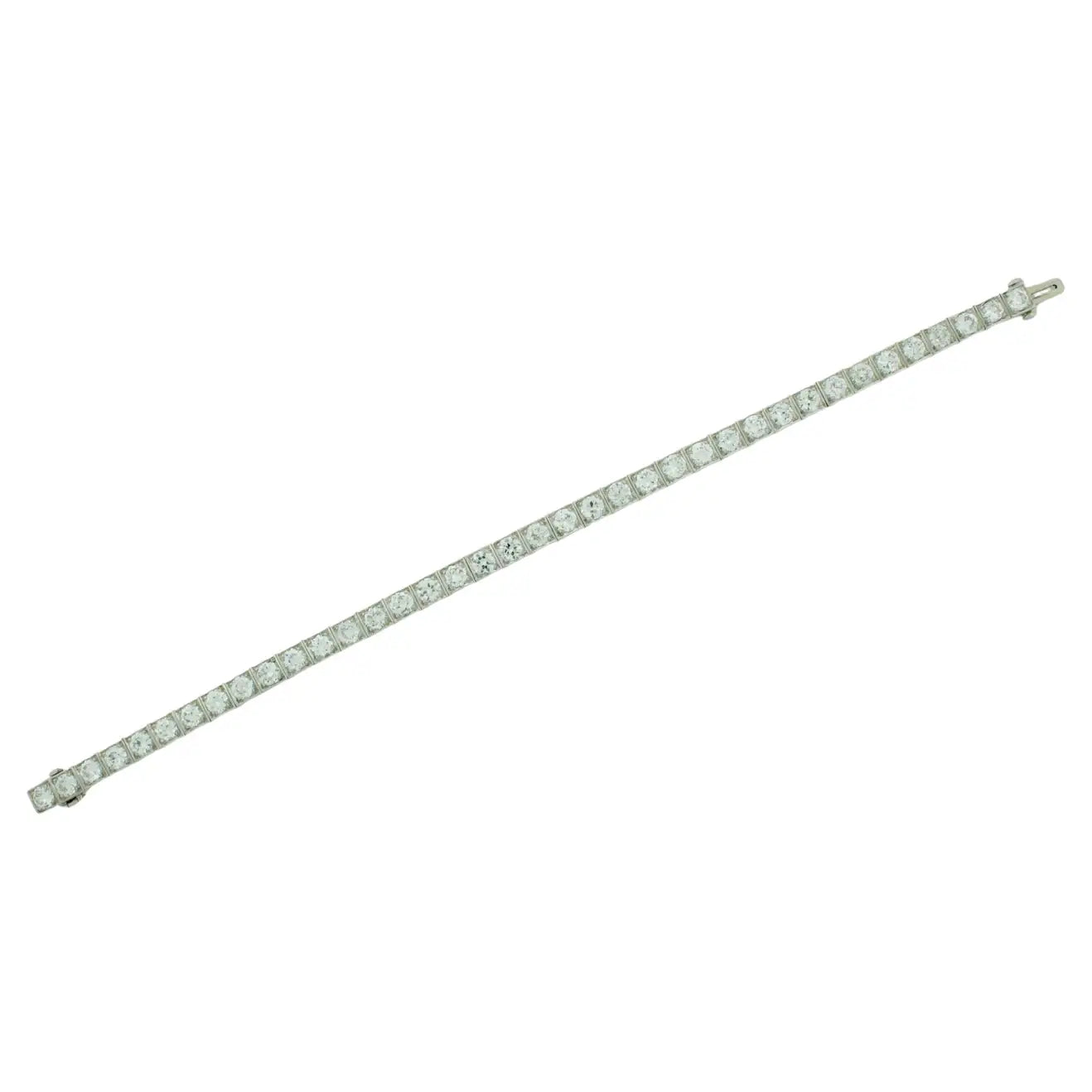 handmade bracelets for women -Vintage Platinum Diamond Tennis Bracelet circa 1930's 7.75 Carats