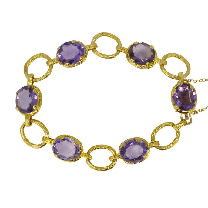 leather bracelets for women -Amethyst Bracelet