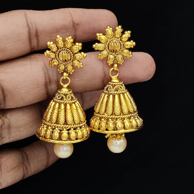 silver earrings for women -Jewel Addiction Gold Plated Jhumki Earrings