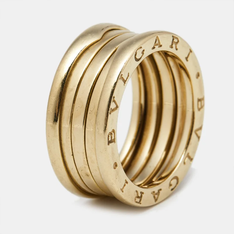 bold engagement rings with diamonds -Bvlgari B.zero1 4-Band 18K Yellow Gold Band Ring