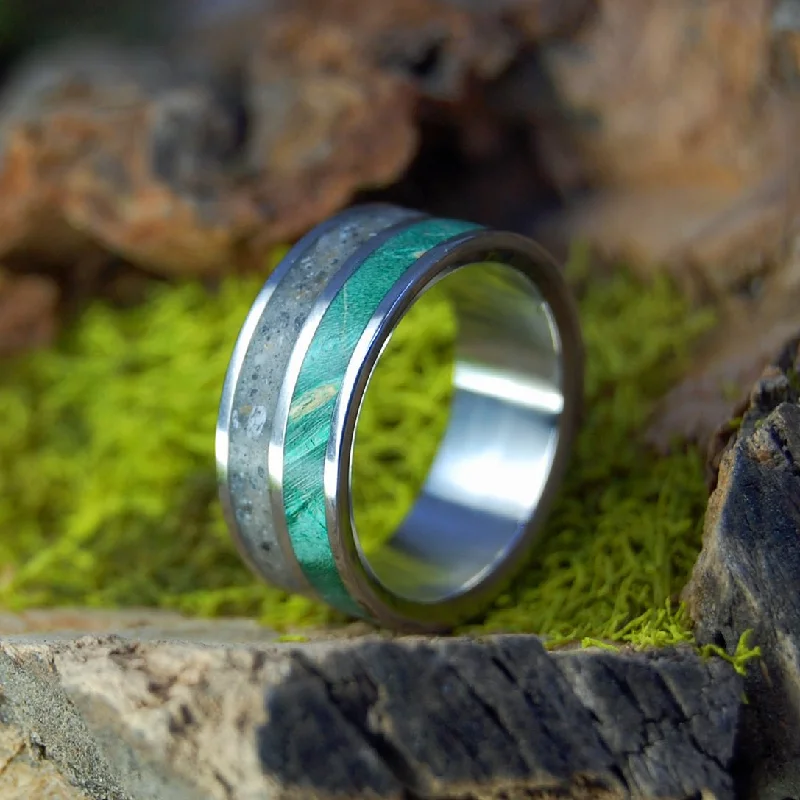 luxury gemstone rings -Race Point | Men's Beach Sand & Wood Wedding Ring