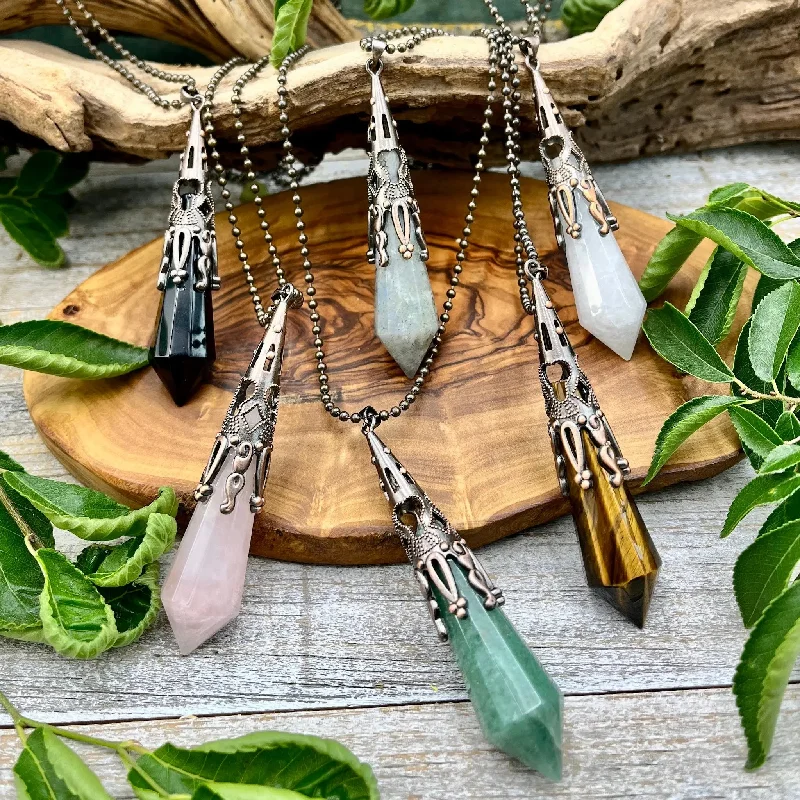 giftable necklaces for her -Long Crystal Drop Necklace