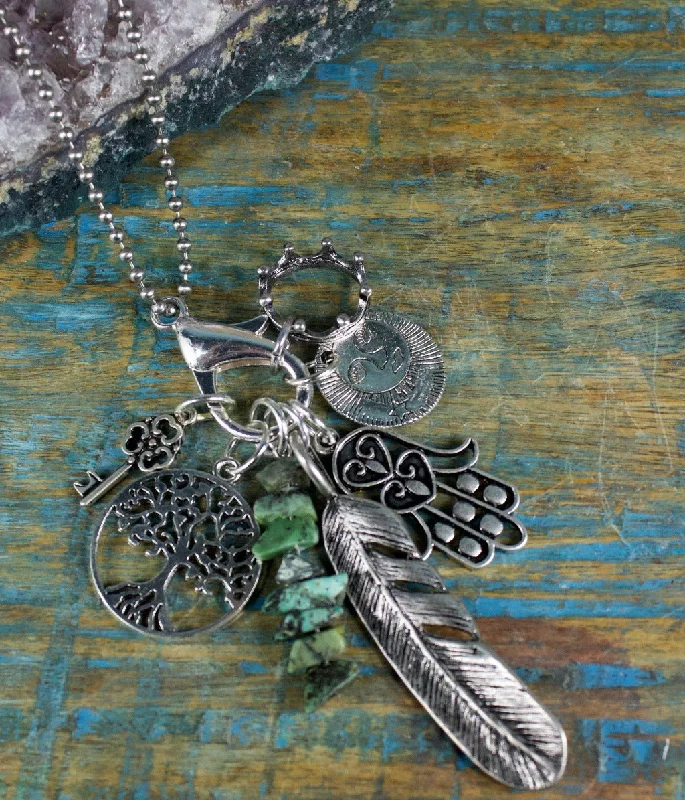 vintage charm necklaces -Roots & Wings Charmed Life Necklace