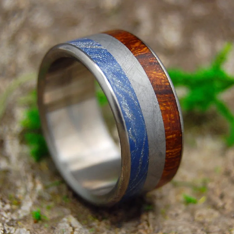 engagement rings for women -Earth Space Sea | Men's Meteorite, M3, & Desert Ironwood Wedding Ring