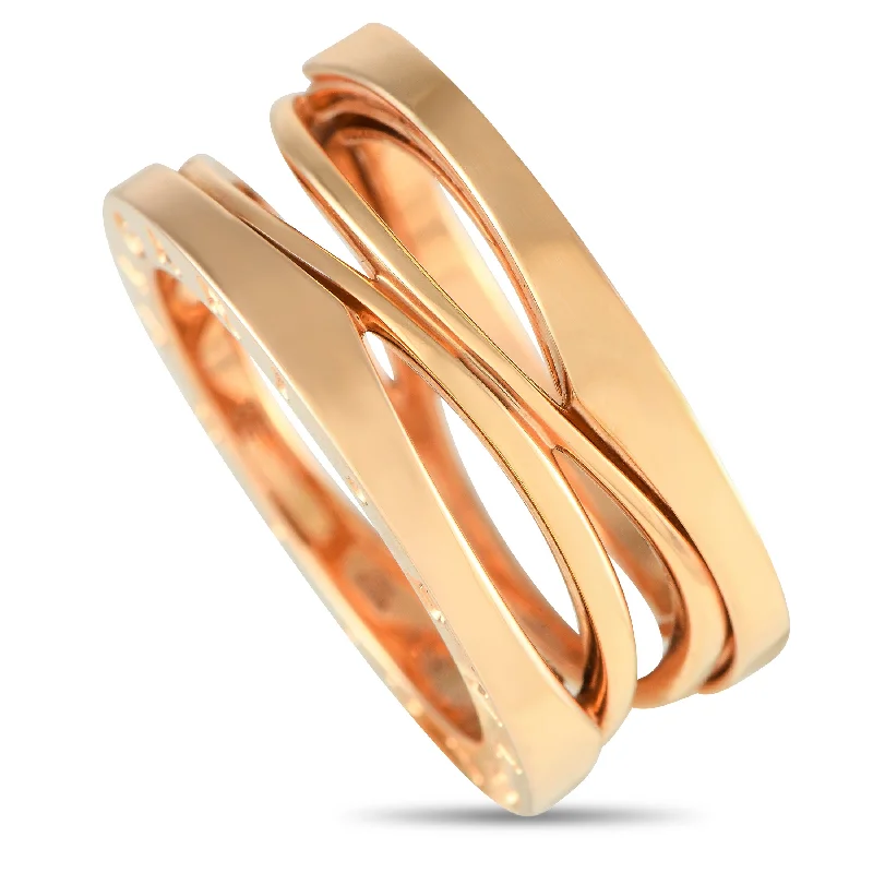 engagement rings with personalized engraving -Bvlgari B.zero1 18K Rose Gold Ring BV05-122324