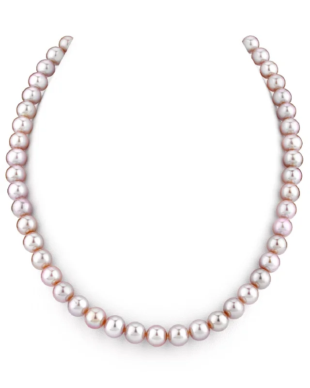 elegant moonstone necklaces -7.0-7.5mm Pink Freshwater Pearl Choker Length Necklace