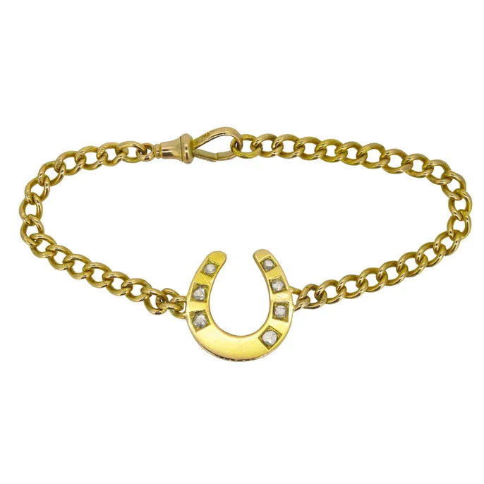 stacking bangle sets -Diamond Horse Shoe Bracelet