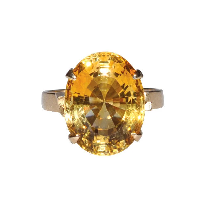 diamond-encrusted bangles -Citrine Cocktail Ring