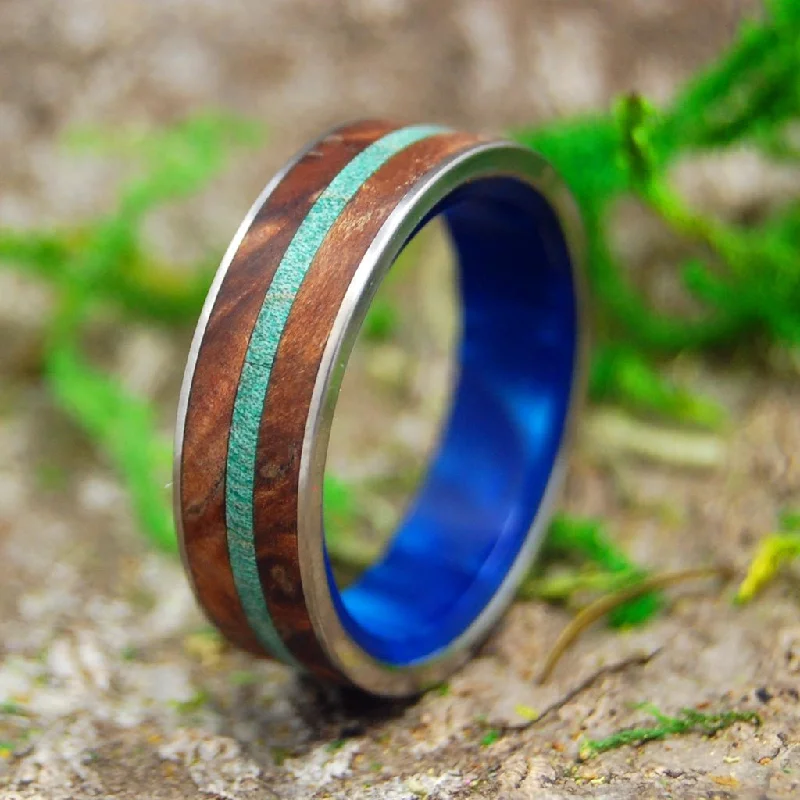 sapphire rings for women -Maple And Oak | Men's Maple Wood, Oak Wood & Titanium Wedding Ring