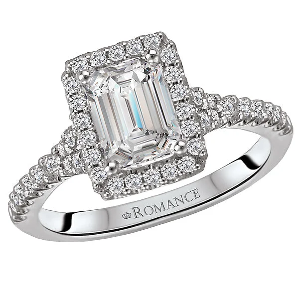 engagement rings with accent diamonds -Halo Semi-Mount Diamond Ring