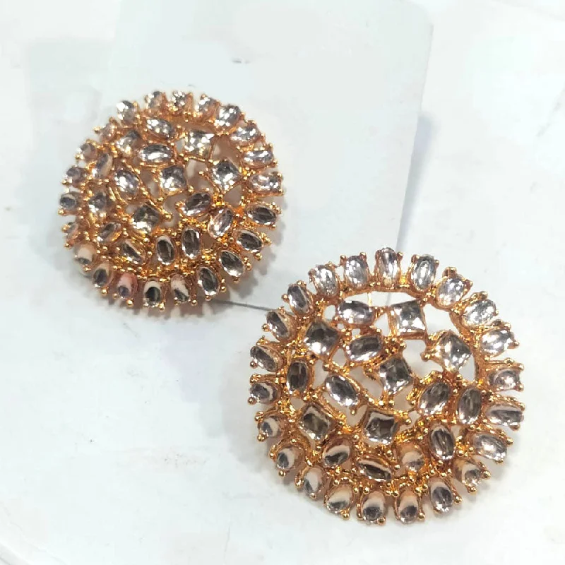 luxury earring sets -Manisha Jewellery Gold Plated Kundan Stone Stud Earrings