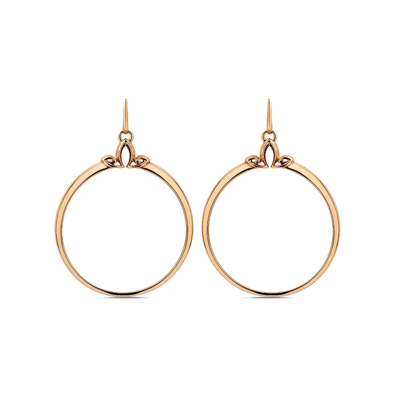 custom-made earrings -Portrait Hoop Earring 38mm - 18K Rose Gold Vermeil