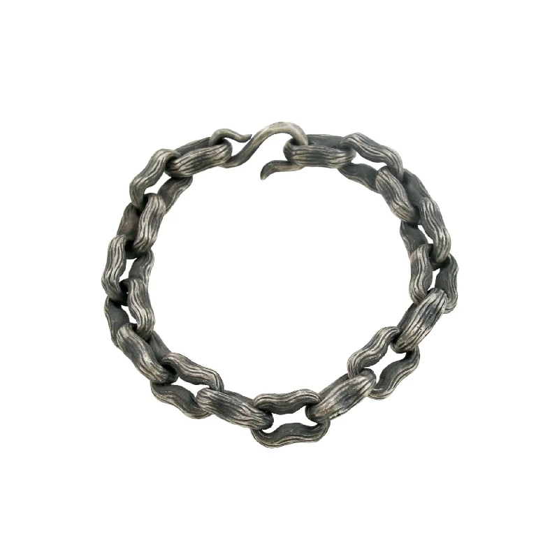 bohemian style bangles -Chunky Chain Bracelet x Sterling Silver