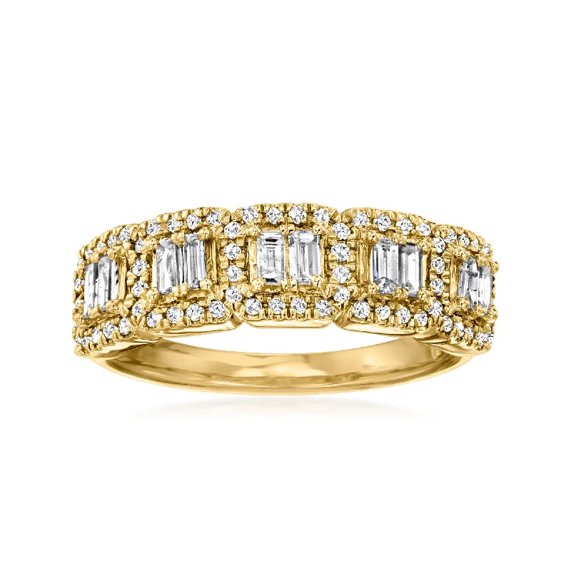 cushion-cut diamond engagement rings -Ross-Simons Diamond Ring in 14kt Yellow Gold