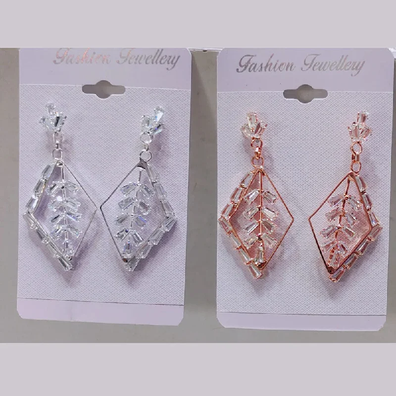 statement earrings for women -Tip Top Jewellers Crystal And Austrian Stone Dangler Earrings