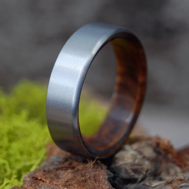 custom-designed rings -Redwood Kore | Men's Redwood & Titanium Wedding Ring