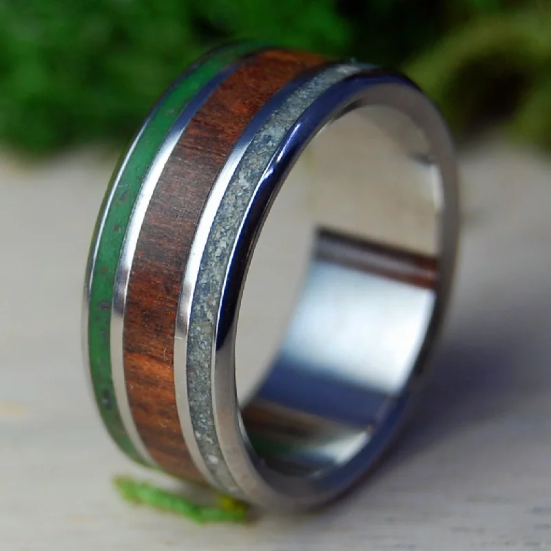 sapphire rings for women -Bora Bora Marijuana | Men's Marijuana, Snakewood, & Bora Bora Beach Sand Wedding Ring