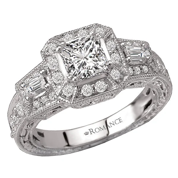 engagement rings with unique designs -Halo Semi-Mount Diamond Ring