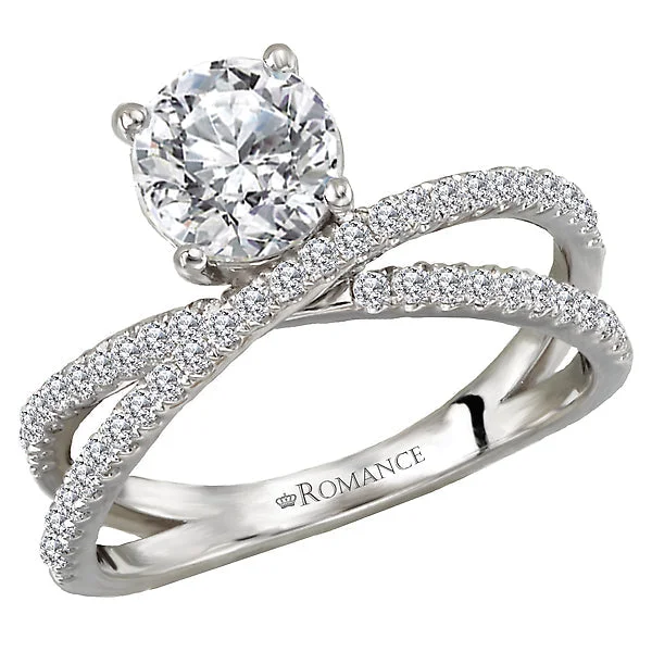 bold engagement rings with diamonds -Diamond Semi-Mount Engagement Ring