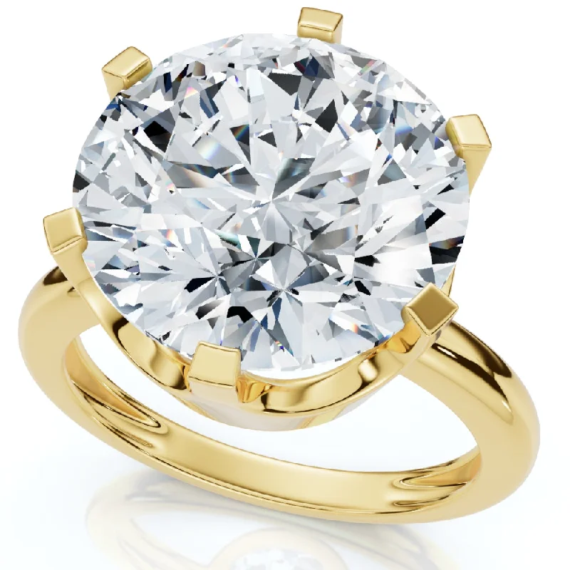 affordable engagement rings -Certfied 6Ct Diamond Engagement Ring Solitaire 14k Gold Lab Grown