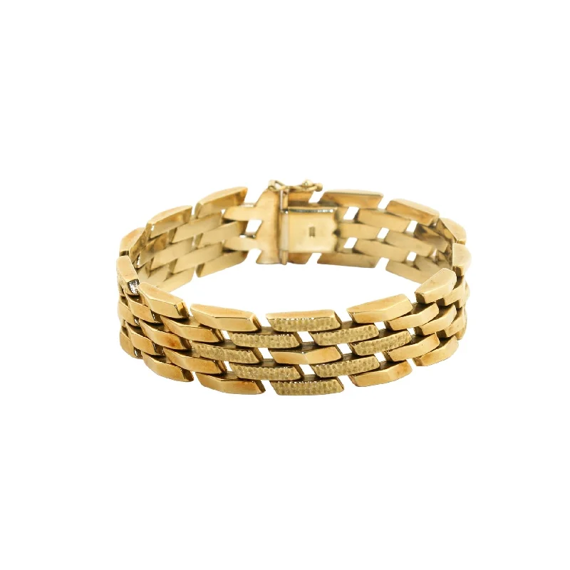 personalized gold bangles -14k Gold Chainmail Link Bracelet