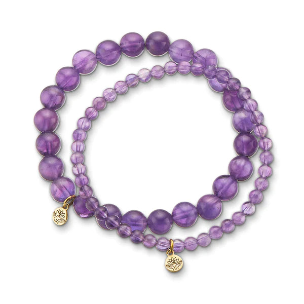 delicate bracelet bangles -Palas Jewellery - Amethyst Healing Gem Bracelet