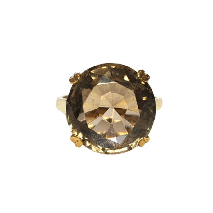 charm bangles for women -Smokey Quartz Ring