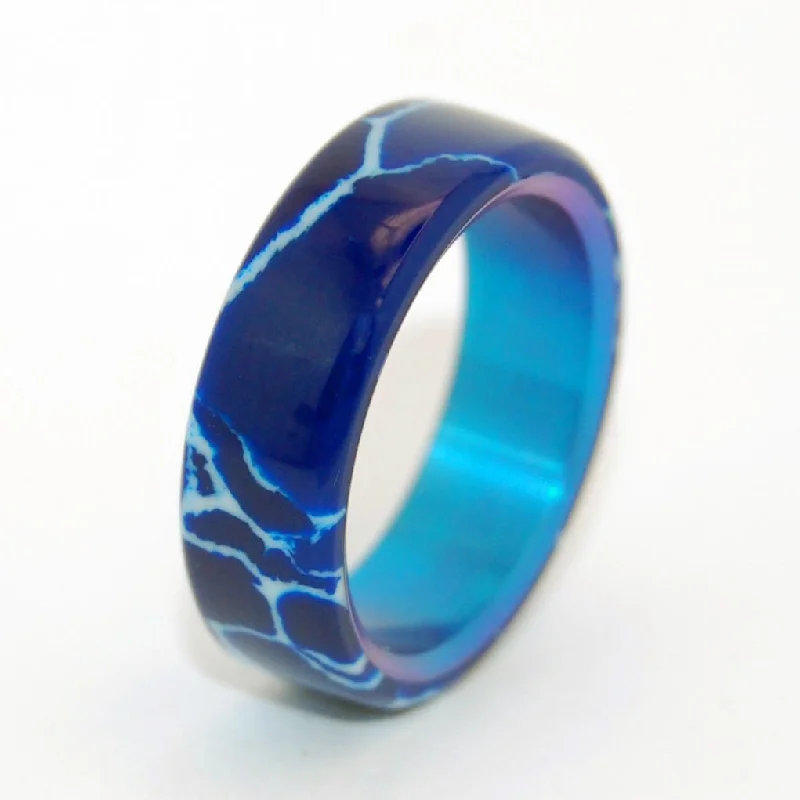 custom-designed rings -Goblin Ore | Men's Cobalt Stone & Titanium Wedding Ring