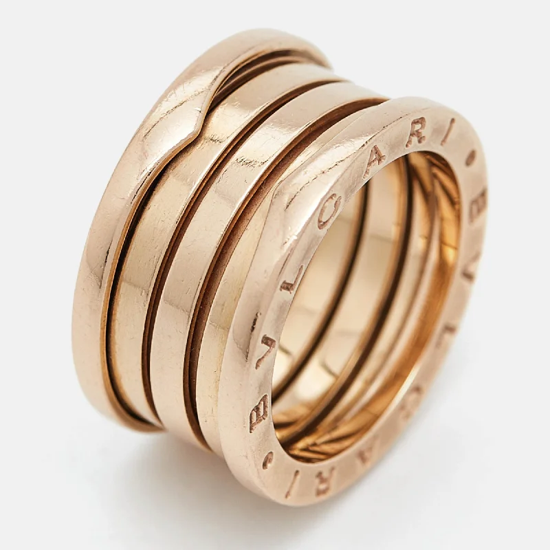 heirloom quality engagement rings -Bvlgari B.zero1 4 Band 18K Rose Gold Band Ring