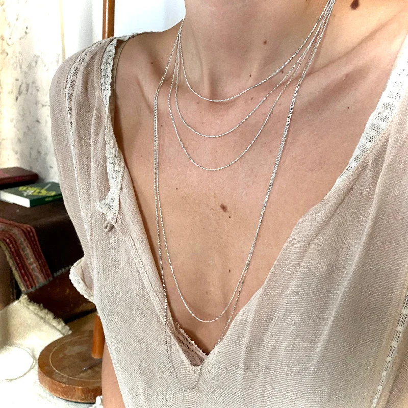 unique rose gold necklaces -Thin single chain | 925 silver