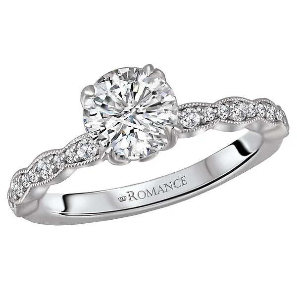 intricate diamond engagement rings -Classic Semi-Mount Diamond Ring