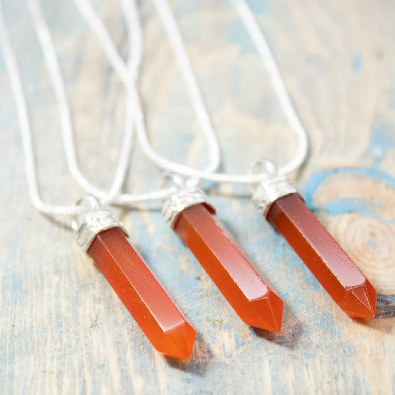 women’s multi-layer necklaces -Carnelian Point Necklace