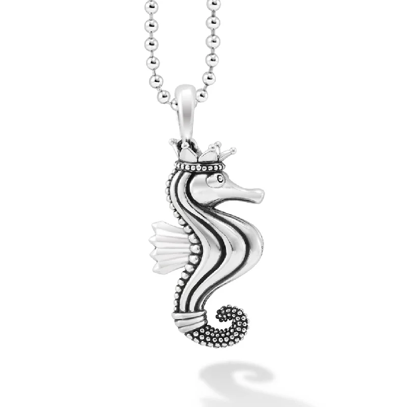 long chain necklaces -Rare Wonders Seahorse Pendant Necklace