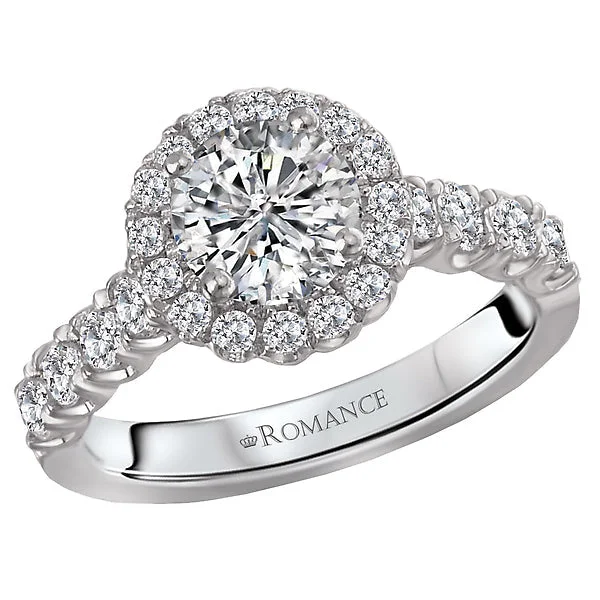 diamond engagement rings -Halo Semi-Mount Diamond Ring