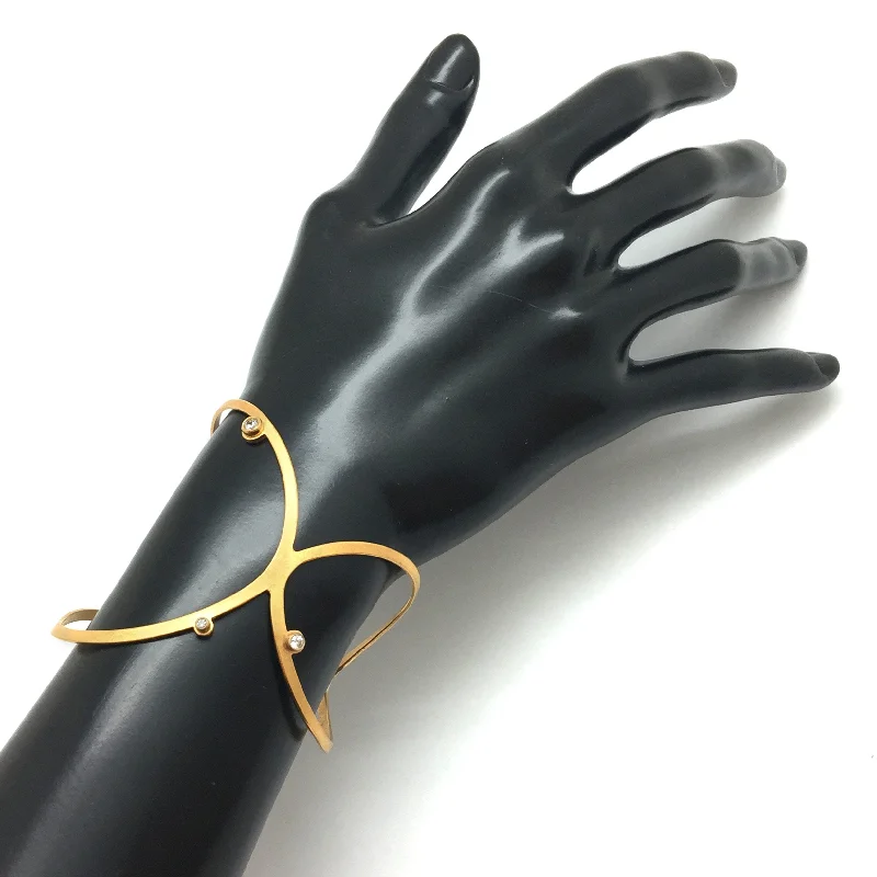 luxury charm bracelets -Golden Dali Cuff Bracelet