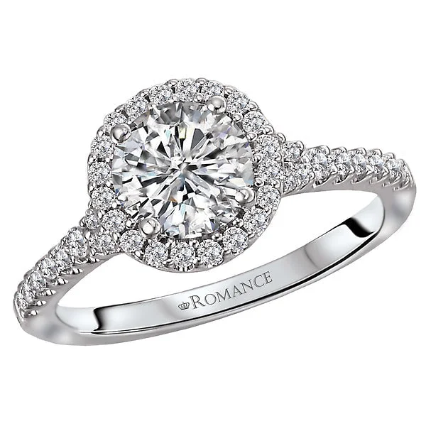 beautiful engagement rings for women -Halo Semi-Mount Diamond Ring