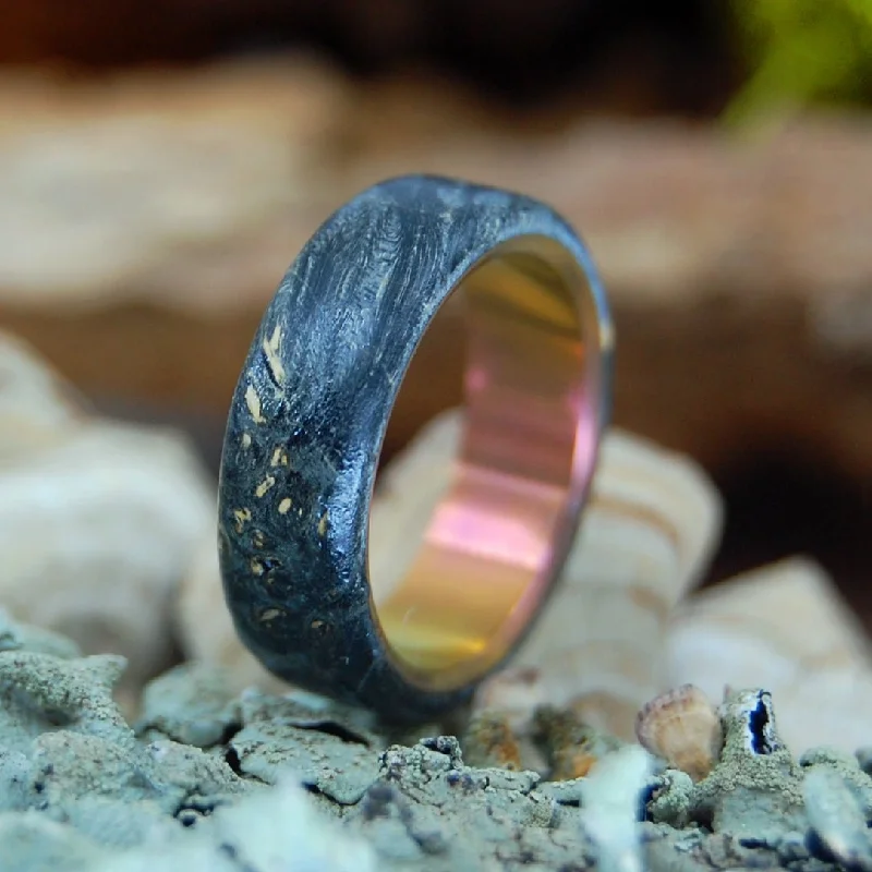 fine gold rings for women -True To Me | Men's Black Box Elder Wood & Titanium Wedding Ring