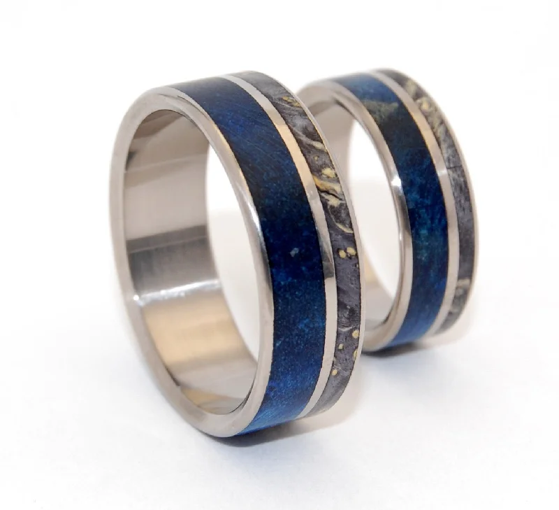 delicate rings for women -Swoon | Box Elder Wood & Titanium - Unique Wedding Ring Set