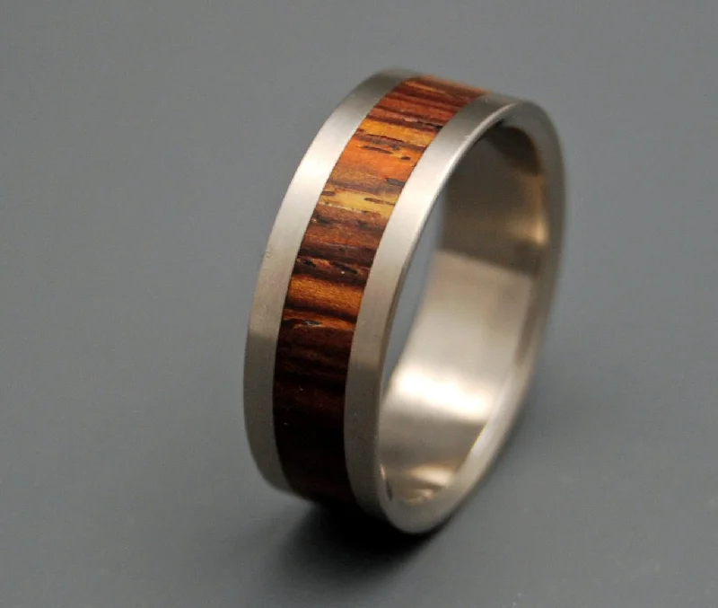 diamond rings for women -Standing Still | Men's Wood & Titanium Wedding Ring