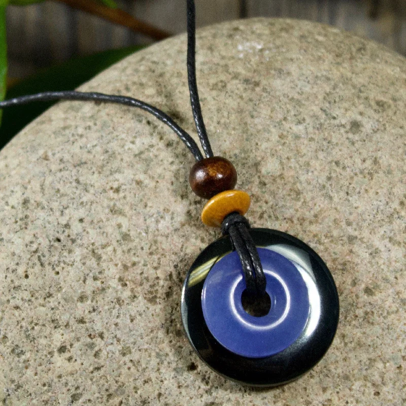 necklaces for everyday wear -Blue Quartz and Hematite Destiny Duo